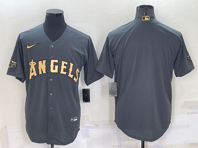 Men Los Angeles Angels Blank Grey 2022 All Star Nike MLB Jersey